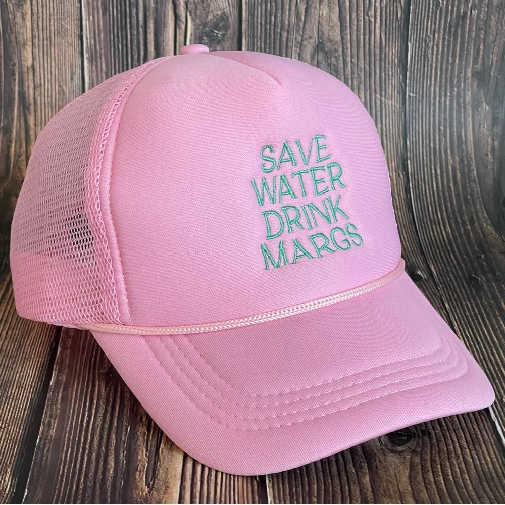 Save Water Drink Margs Trucker Hat Beach Vacation NEW